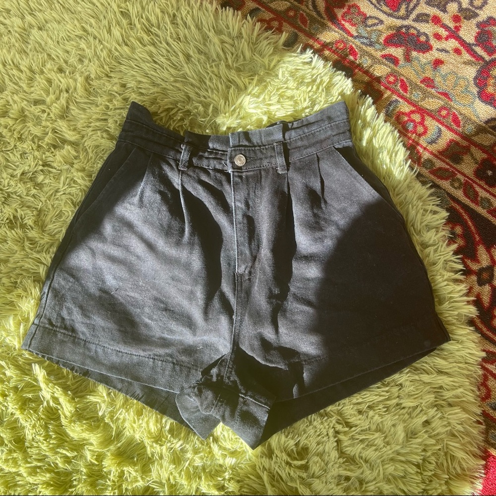 Paper bag high waisted shorts